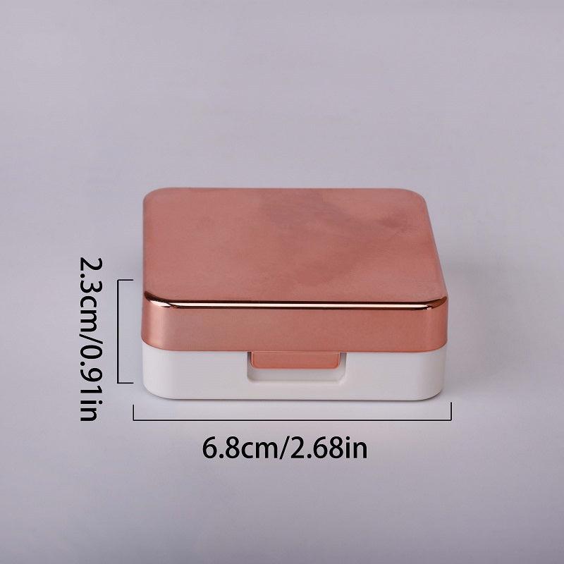Portable Lens Case with Mirror Tweezers & Storage Box