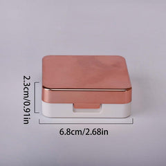 Portable Lens Case with Mirror Tweezers & Storage Box