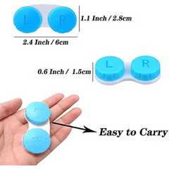 12 24 Pack Colorful Lens Case Box Holder Container Soak Storage Kit