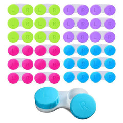 12 24 Pack Colorful Lens Case Box Holder Container Soak Storage Kit