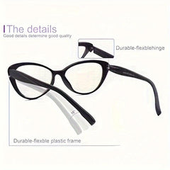 4Pack Women Cat Eye Reading Glasses Light Blocking Ladies Readers Spring Hinges
