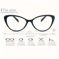 4Pack Women Cat Eye Reading Glasses Light Blocking Ladies Readers Spring Hinges