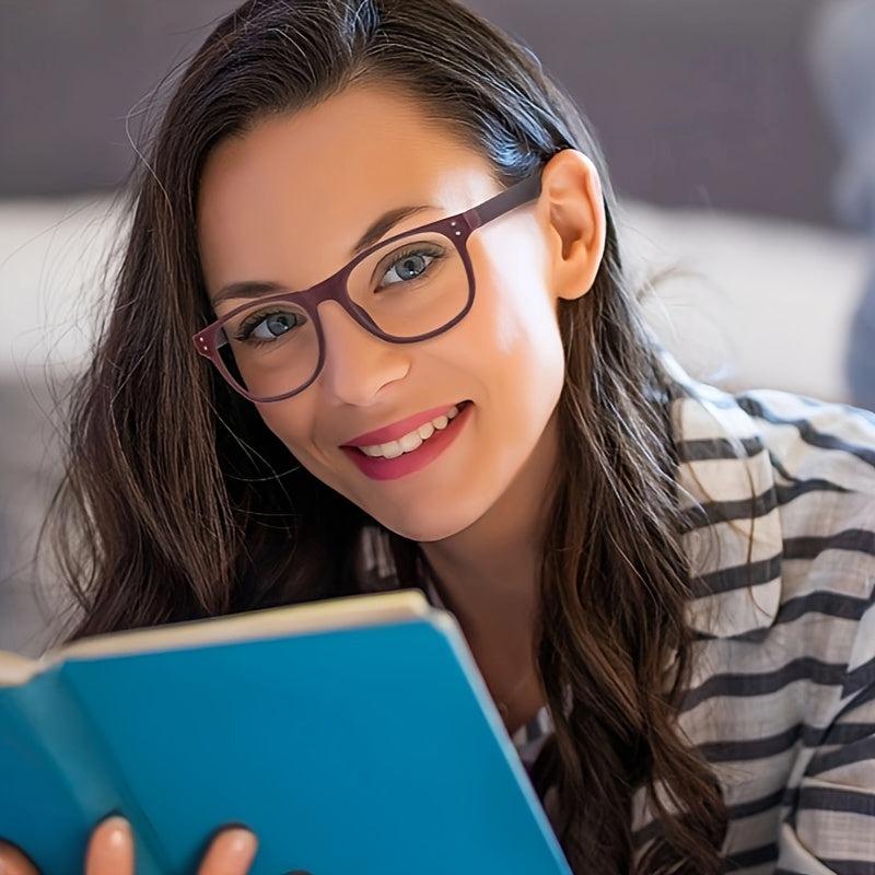 4Pack Light Blocking Reading Glasses with Spring Hinges