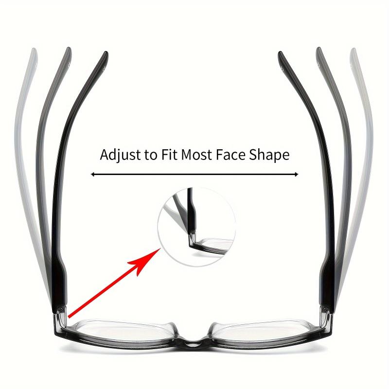 4Pack Light Blocking Reading Glasses with Spring Hinges