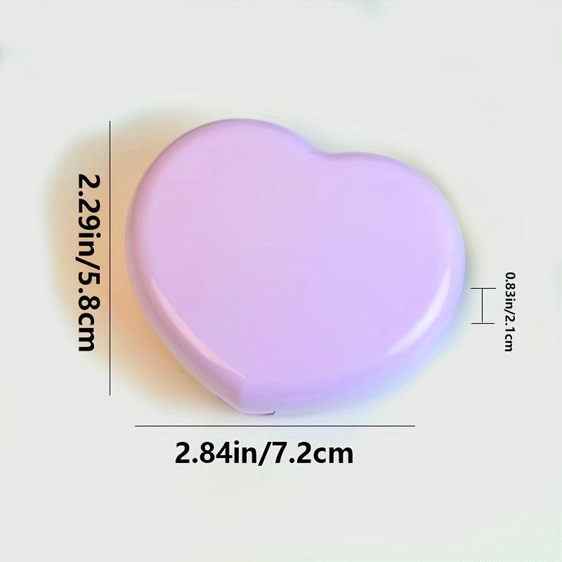 Heart Shaped Lens Case Solid Companion Care Case