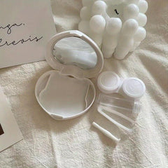 Heart Shaped Lens Case Solid Companion Care Case