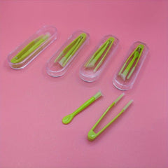 5 Pcs Tweezers & Holders Set Lens Box Special Tweezers Set Clip Stick