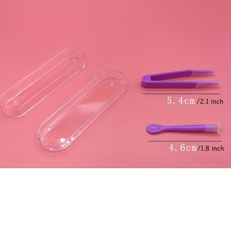 5 Pcs Tweezers & Holders Set Lens Box Special Tweezers Set Clip Stick