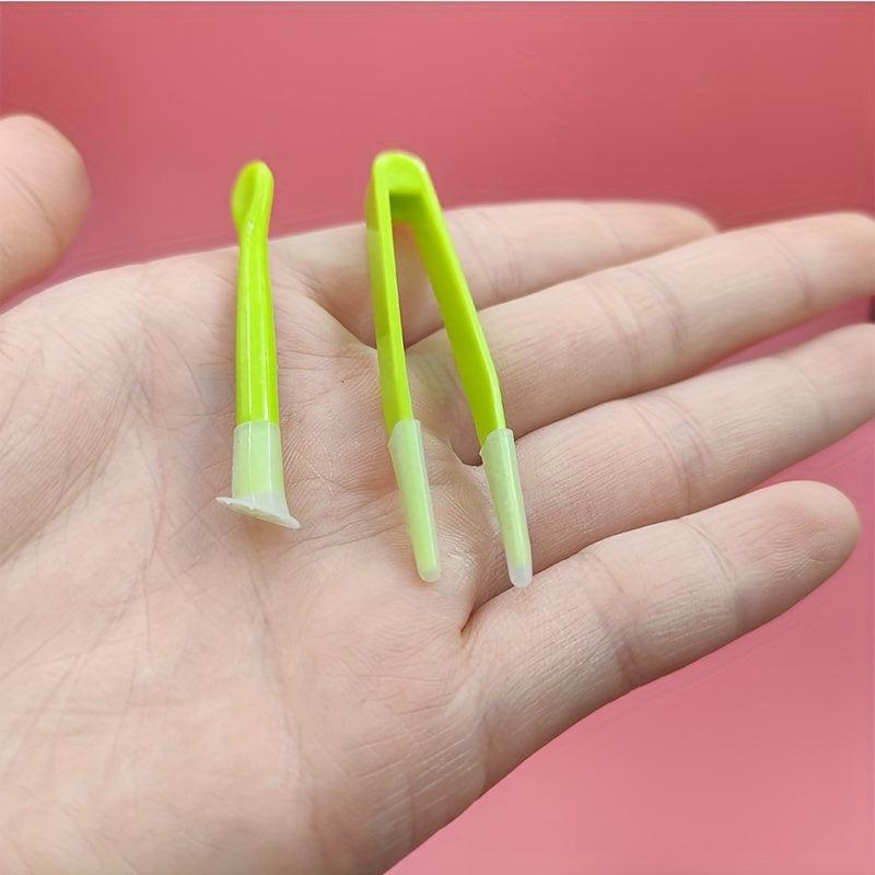 5 Pcs Tweezers & Holders Set Lens Box Special Tweezers Set Clip Stick