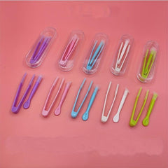 5 Pcs Tweezers & Holders Set Lens Box Special Tweezers Set Clip Stick
