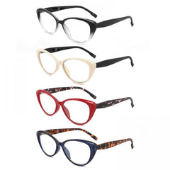4pack Women's Computer Glasses Anti-glare UV Glasses