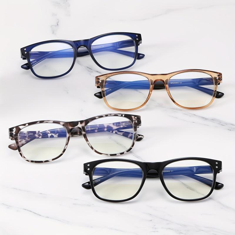 4Pack Light Blocking Glasses Stylish Computer Eyeglasses