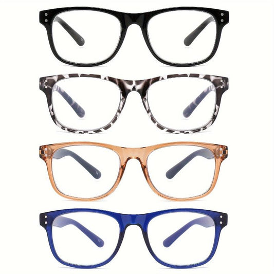 4Pack Light Blocking Glasses Stylish Computer Eyeglasses