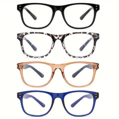 4Pack Light Blocking Glasses Stylish Computer Eyeglasses
