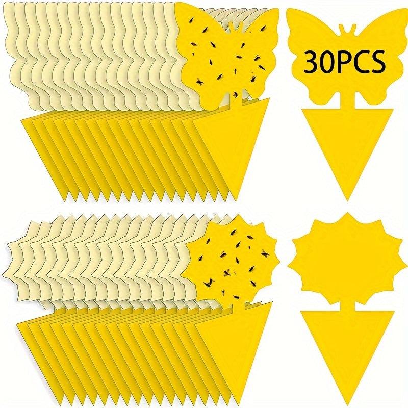 30pcs Fruit Fly Trap Sticky Traps Gnat Yellow Sticky Mosquito Trap