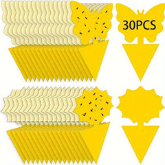30pcs Fruit Fly Trap Sticky Traps Gnat Yellow Sticky Mosquito Trap