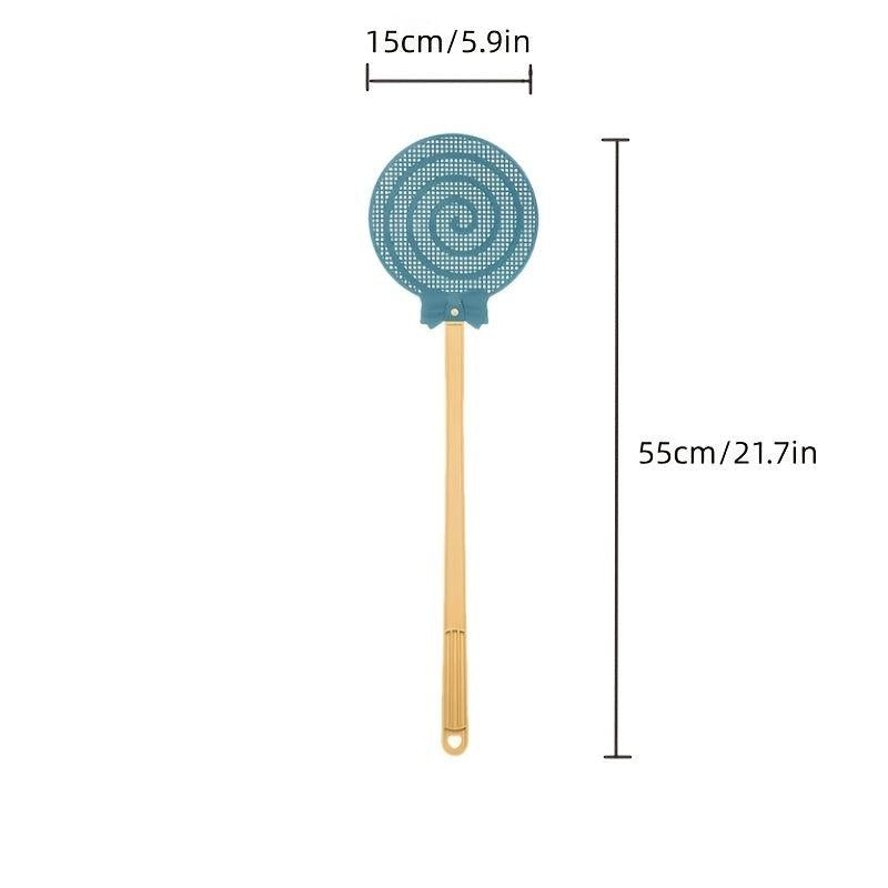 Durable Plastic Fly Swatter with Extended Long Handle for Summer Mosquitoes