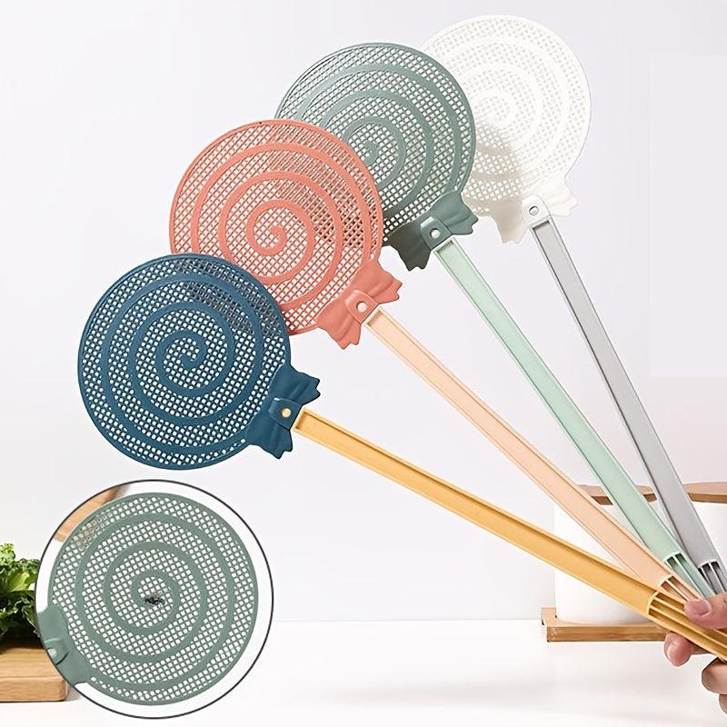 Durable Plastic Fly Swatter with Extended Long Handle for Summer Mosquitoes