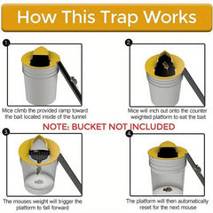Reusable Mouse Trap Plastic Bucket Lid Rat Traps Humane Mouse Trap