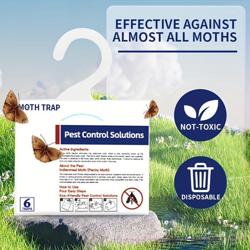 6pcs Moth Trap Folding Flying Insect Trap Indoor Outdoor Pest Control