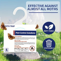 6pcs Moth Trap Folding Flying Insect Trap Indoor Outdoor Pest Control