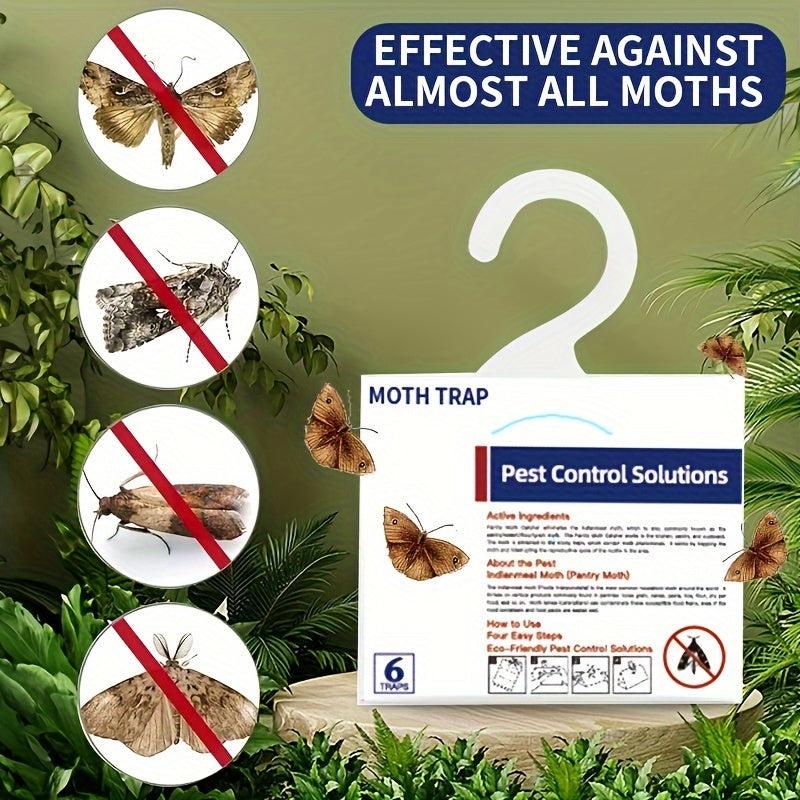 6pcs Moth Trap Folding Flying Insect Trap Indoor Outdoor Pest Control