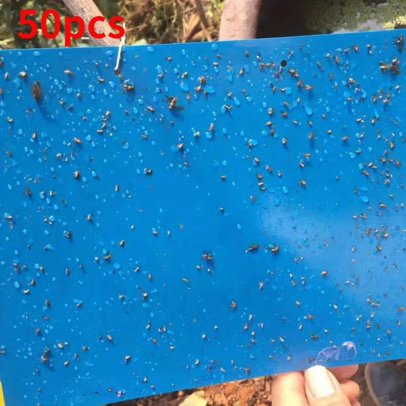 50/100pcs Double Sided Sticky Insect Board Trap Yellow Board