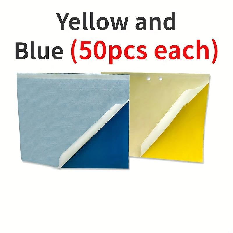 50/100pcs Double Sided Sticky Insect Board Trap Yellow Board