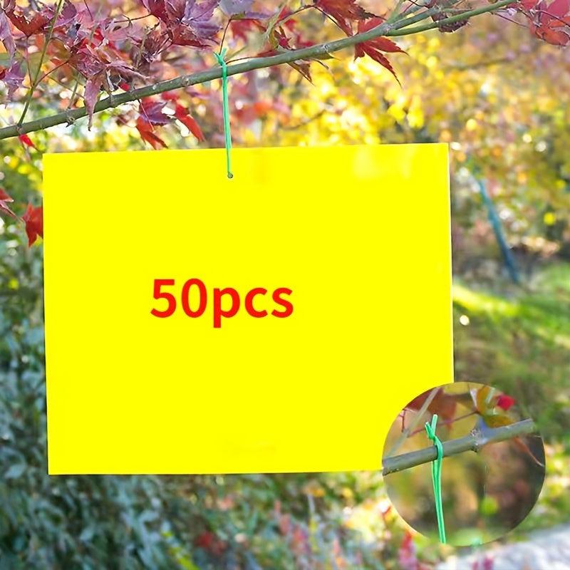 50/100pcs Double Sided Sticky Insect Board Trap Yellow Board