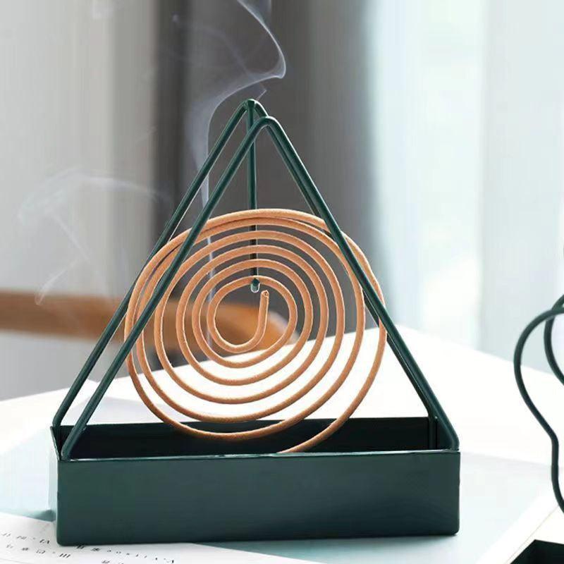 Wrought Iron Triangular Mosquito Repellent Incense Plate Holder