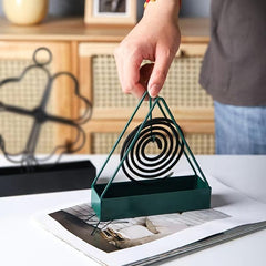 Wrought Iron Triangular Mosquito Repellent Incense Plate Holder
