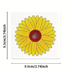 Floral Style Fly Trap Window Sticker, Indoor Fly Catcher, No Toxic, Odor-Free