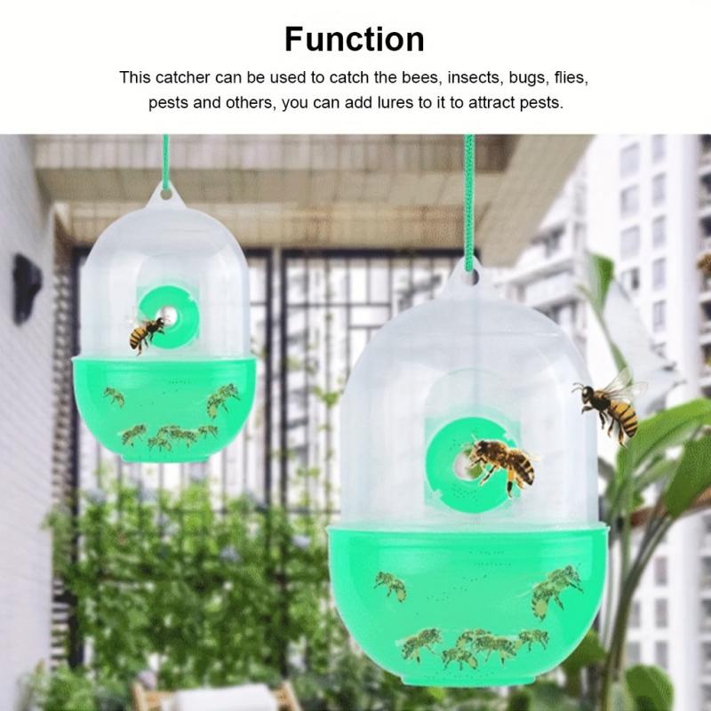 Reusable Outdoor Hanging Fly Trap Catcher Beekeeping Catcher Cage Equipment