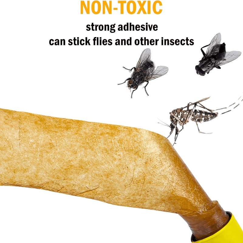 16pcs Sticky Fly Traps Non Toxic Kitchen Hanging Farm Long Lasting Easy