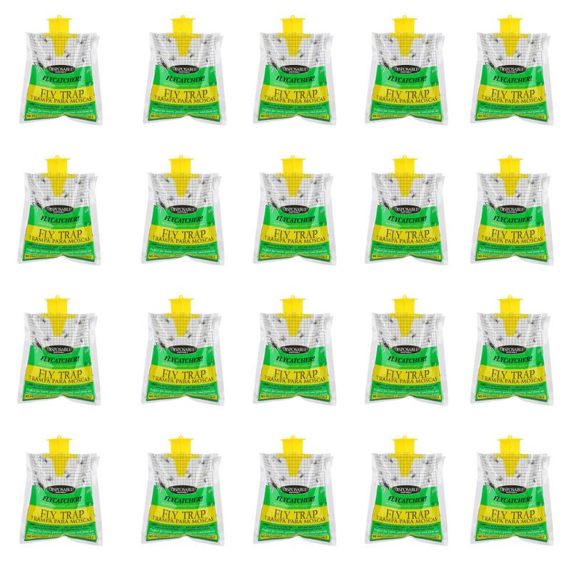 Disposable Fly Trap Bag Indoor Outdoor Hanging Fly Catcher 20pcs