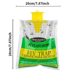 Disposable Fly Trap Bag Indoor Outdoor Hanging Fly Catcher 20pcs