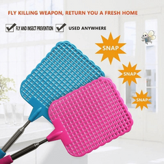 Telescopic Extendable Fly Swatter Pest Mosquito Tool Flies Trap