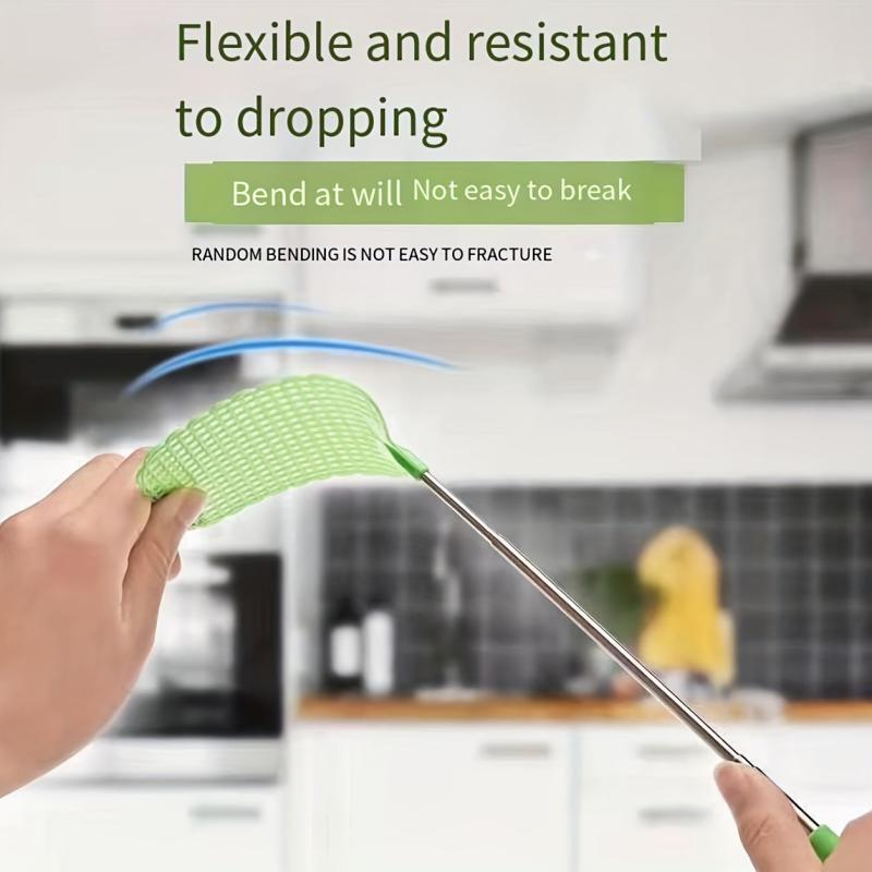 1pc Telescopic Heavy Duty Flyswatter Durable Silent Fly