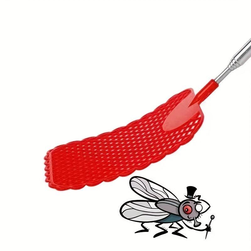 1pc Telescopic Heavy Duty Flyswatter Durable Silent Fly