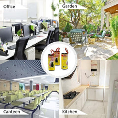 4pack Indoor Hanging Fly Traps Ribbon Tape for Pest Control Kitchen Garden