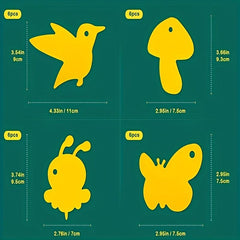 24pcs Yellow Sticky Trap Fruit Fly Fungus Gnat Catcher Double Sided Board