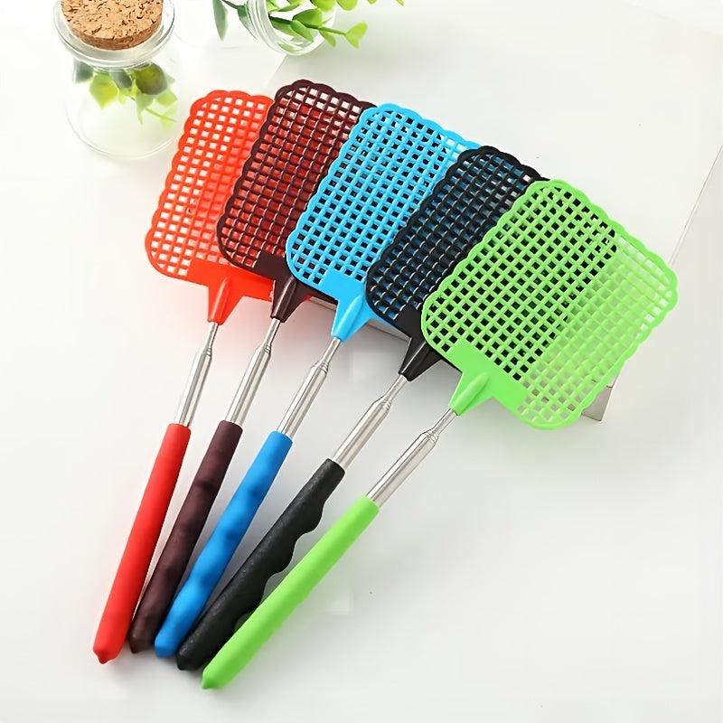 Telescopic Mini Fly Swatter Folding Catch Fly Mosquito Plastic Swatter