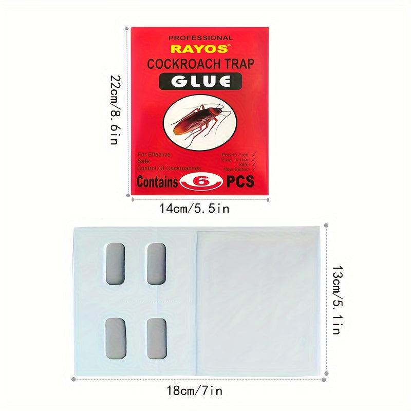 12pcs Cockroach Trap Glue Stickers Powerful Insect Glue Traps For Home