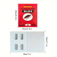 12pcs Cockroach Trap Glue Stickers Powerful Insect Glue Traps For Home