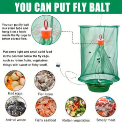50pcs Reusable Hanging Fly Trap Cage Net for Pest Control