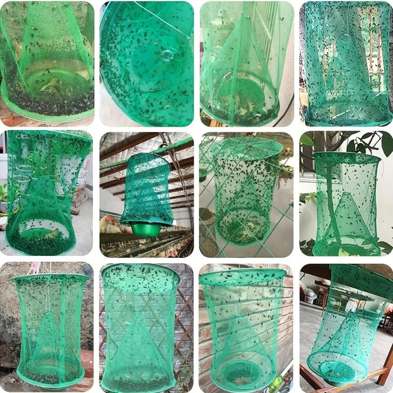 50pcs Reusable Hanging Fly Trap Cage Net for Pest Control