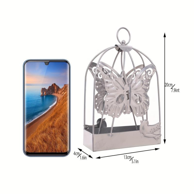 Silvery Heart Leaf Butterfly Bird Mosquito Incense Box