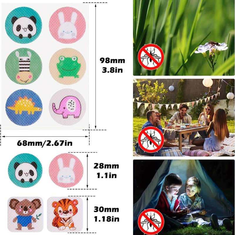 120pcs Natural Mosquito Repellent Patches DEET-Free Safe Pest Control