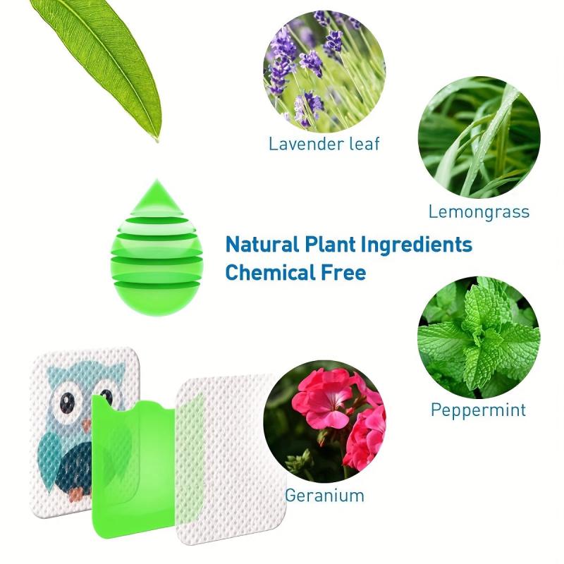 90pcs Mosquito Patches Stickers Citronella Lemongrass Eucalyptus