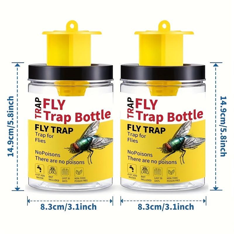 Reusable Outdoor Hanging Fly Trap Bottle with Bait Refill